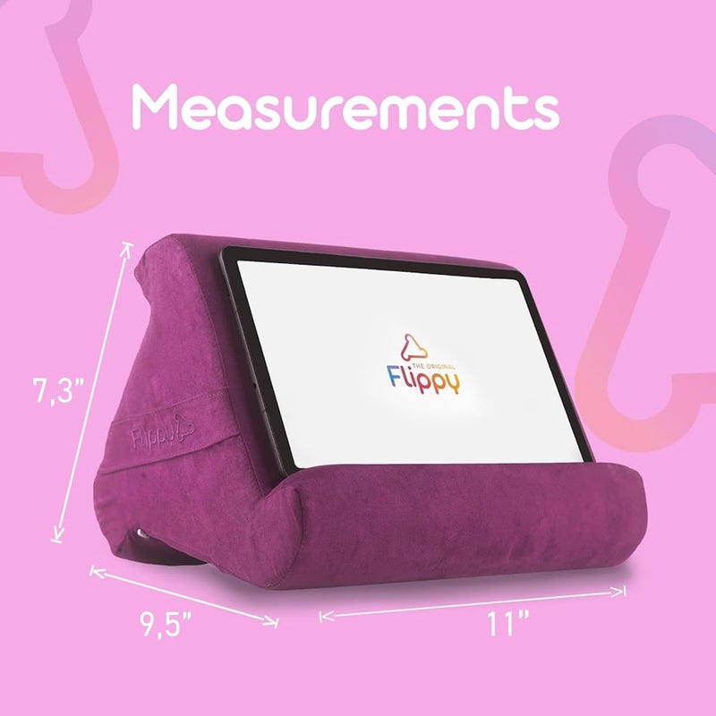 Flippy Original Tablet Pillow Stand & iPad Holder, Gift for Book Lovers & Readers, Multi-Angle Stand with Storage for Lap, Desk & Bed, Compatible with Kindle, Fire, iPad & Samsung, Orchid You Not - Image 2